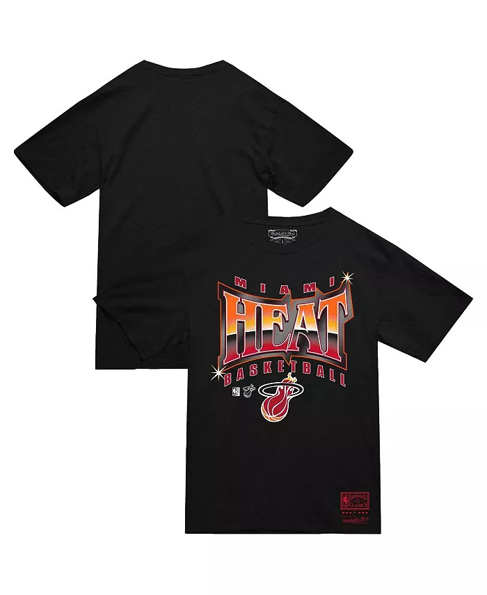 

Мужская черная футболка Miami Heat Worldwide Collection Glow Up Mitchell & Ness