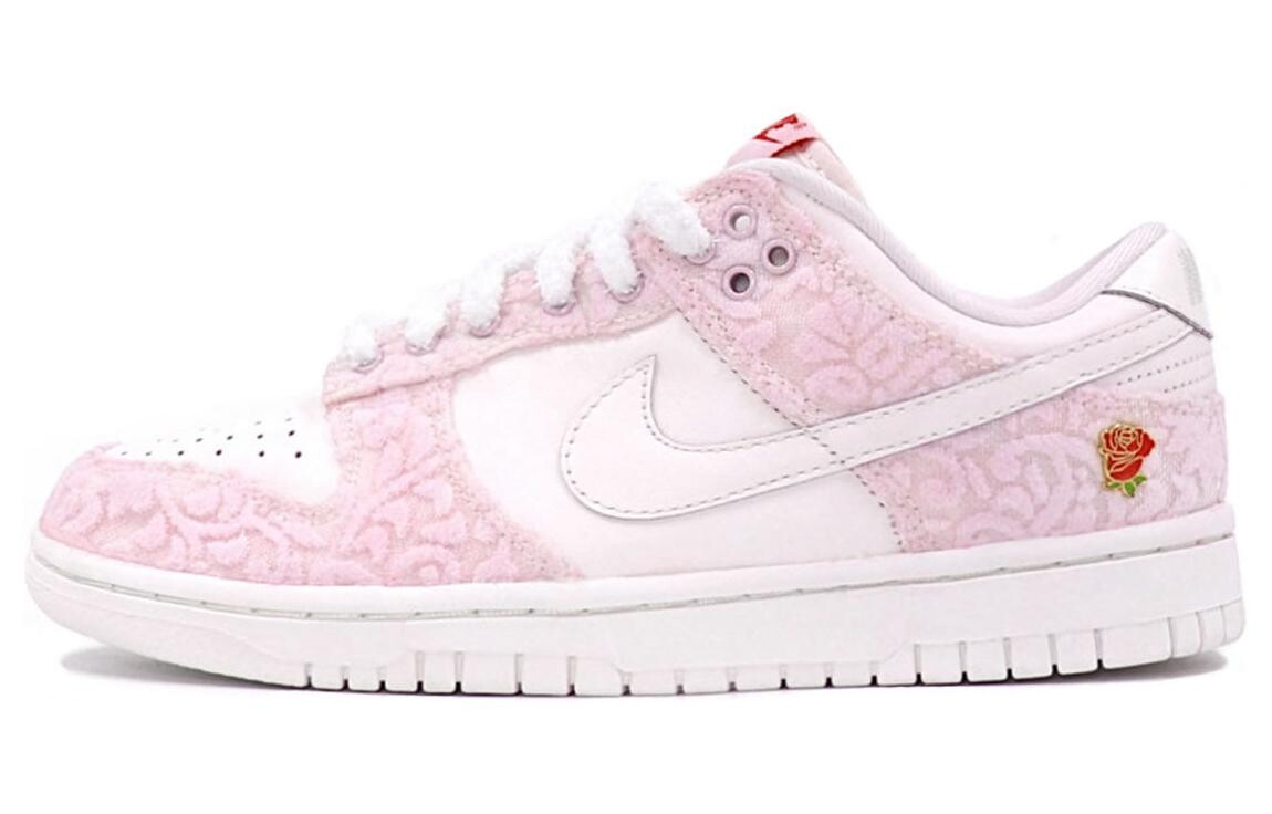 

Кроссовки для скейтбординга Dunk женские с низким верхом розовый/белый Nike