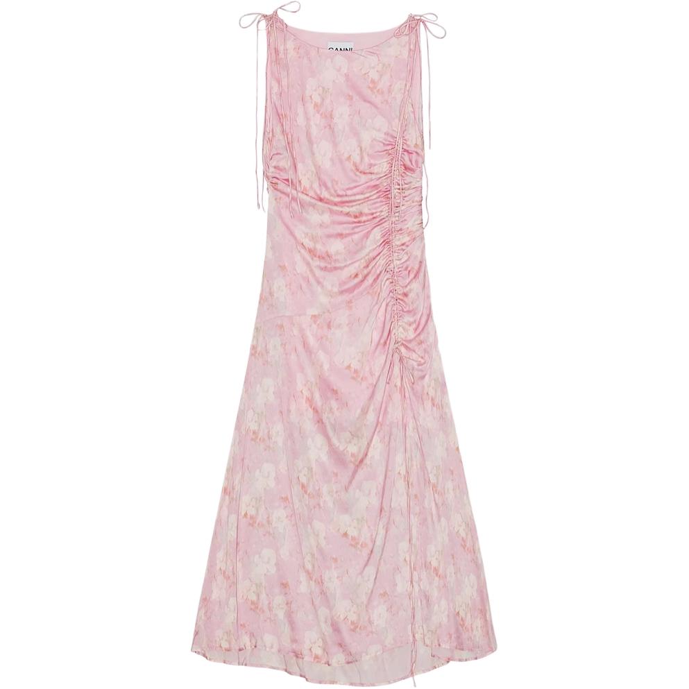 

GANNI SS25 Безрукавное платье Women's Primrose Pink