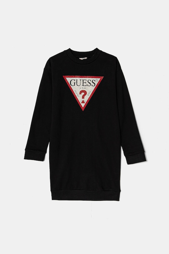 

Детское хлопковое платье Guess, черный