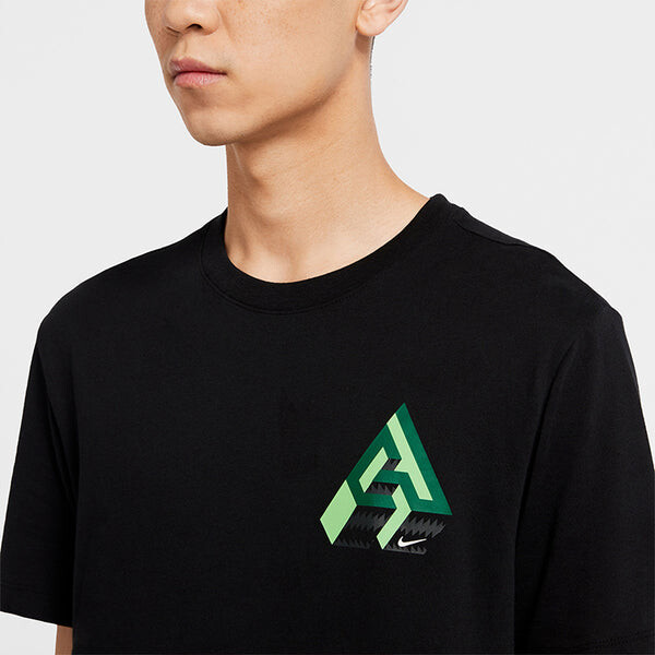 Футболка dri fit giannis logo basketball с коротким рукавом Nike, черный — фото 4