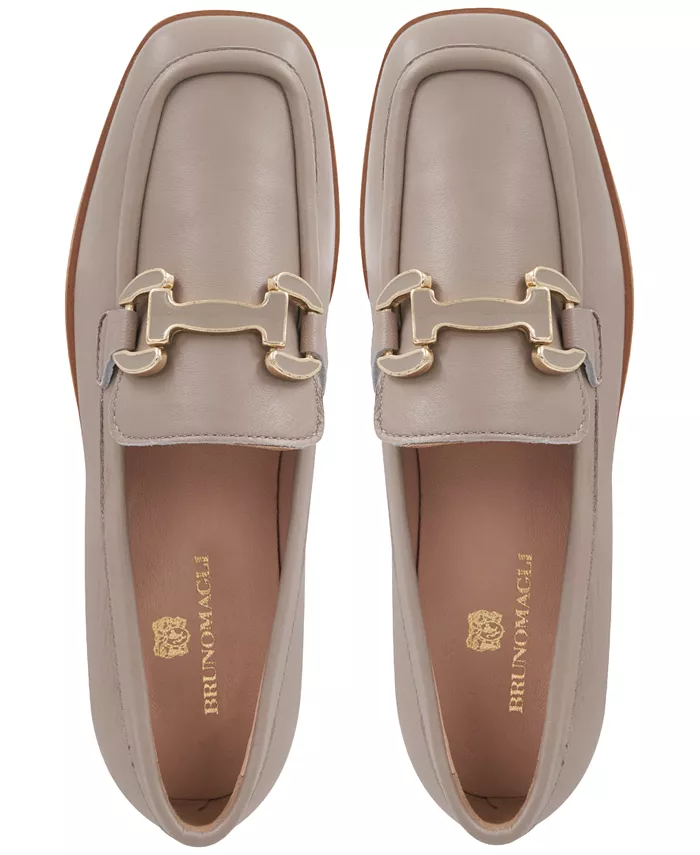 Женские балетки Natalie Loafer Bruno Magli, коричневый/бежевый — фото 4