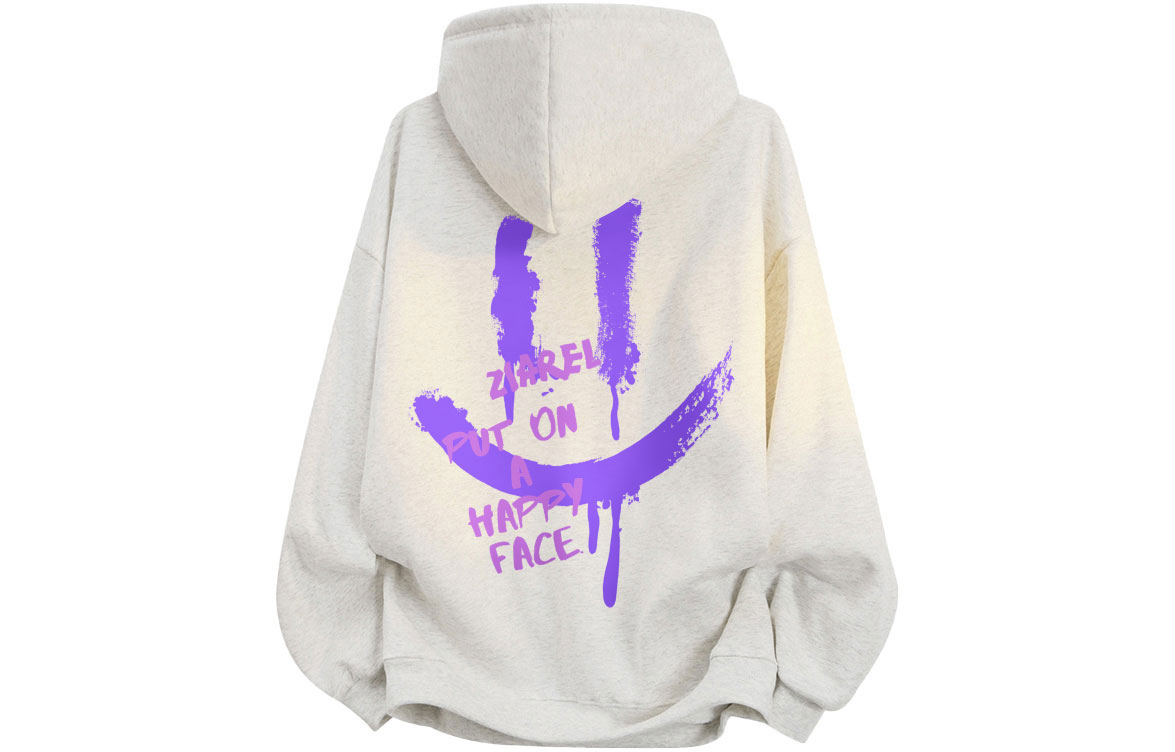 

Толстовка Unisex Hooded Moderate Heavyweight ZIAREL, белый heather серый