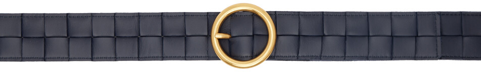 

Темно-синий ремень Maxi Intreccio Bottega Veneta