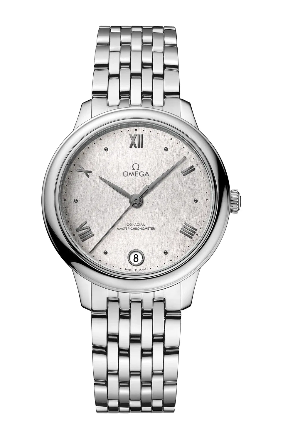 DE VILLE PRESTIGE CO‑AXIAL МАСТЕР ХРОНОМЕТР 34 ММ - 434.10.34.20.02.001 OMEGA, серебряный