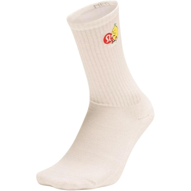 

Lululemon Повседневные базовые носки унисекс, 1 пара, белые