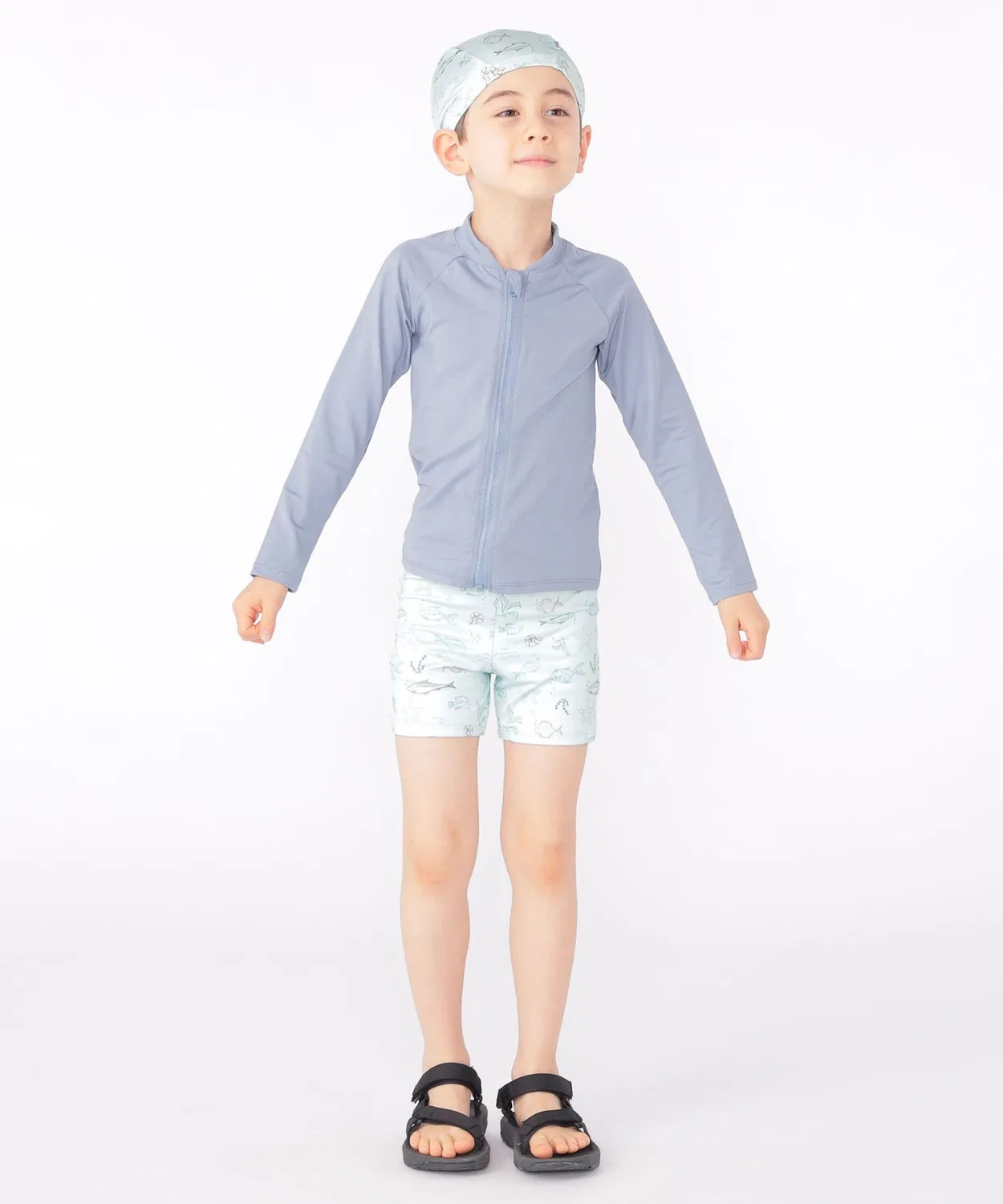 Плавки детские SHIPS KIDS с морскими животными, сакс-блю — фото 3