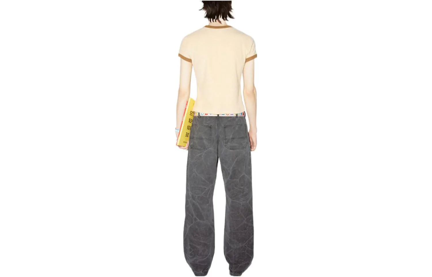 Acne Studios Футболка унисекс butter beige с круглым вырезом — фото 3