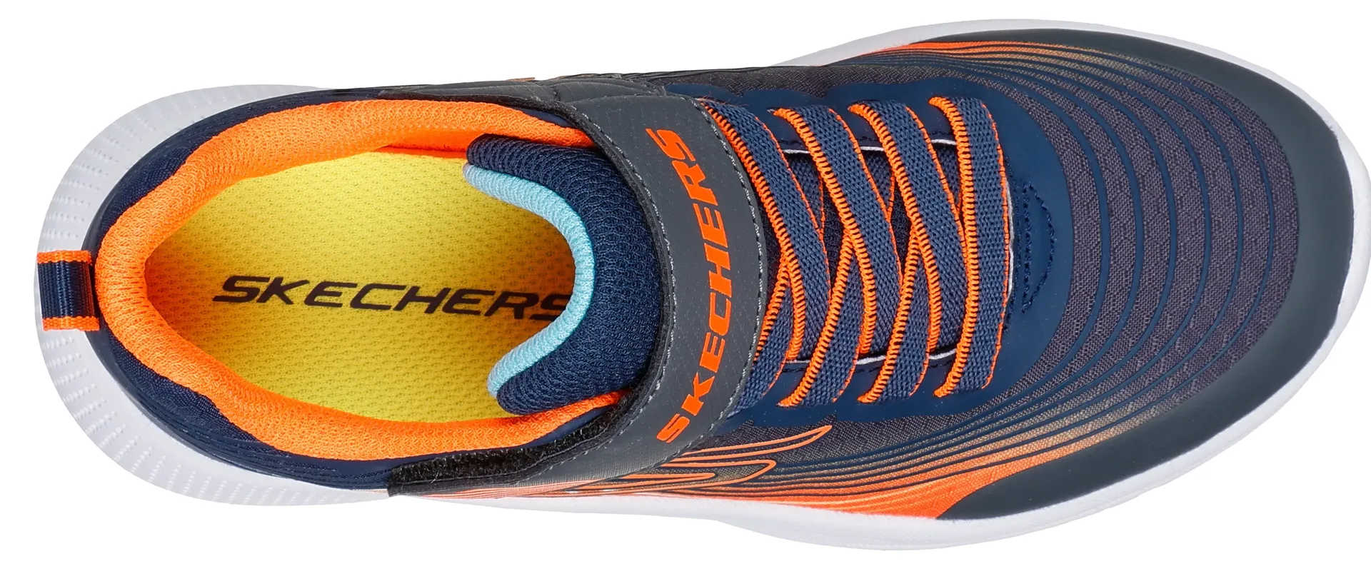 Детские кроссовки Skechers "MICROSPEC ADVANCE", повседневная обувь, обувь на липучке, обувь на шнуровке в классном цветовом сочетании Skechers Kids, оранжевый — фото 4