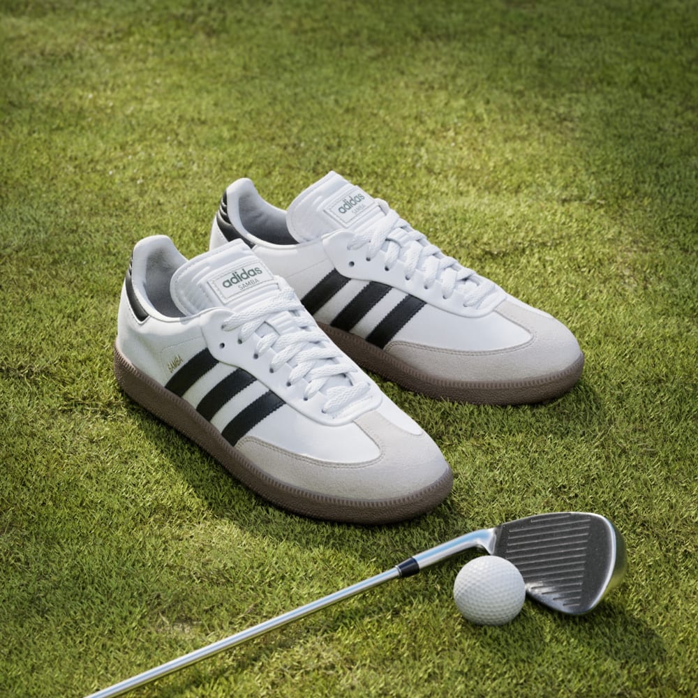 Кроссовки Adidas Samba Spikeless Golf Shoes, цвет Cloud White/Core Black/Gum — фото 4