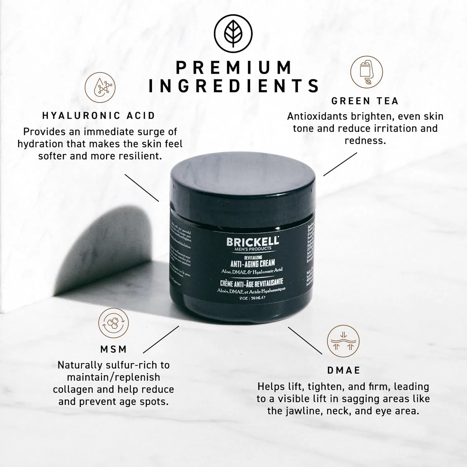 Крем для лица Brickell Men's Products — Мужской ревитализирующий антивозрастной ночной — фото 3