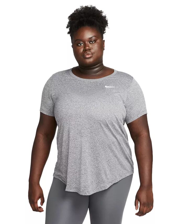 

Женская футболка с короткими рукавами Active Dri-FIT больших размеров с логотипом Nike, черный