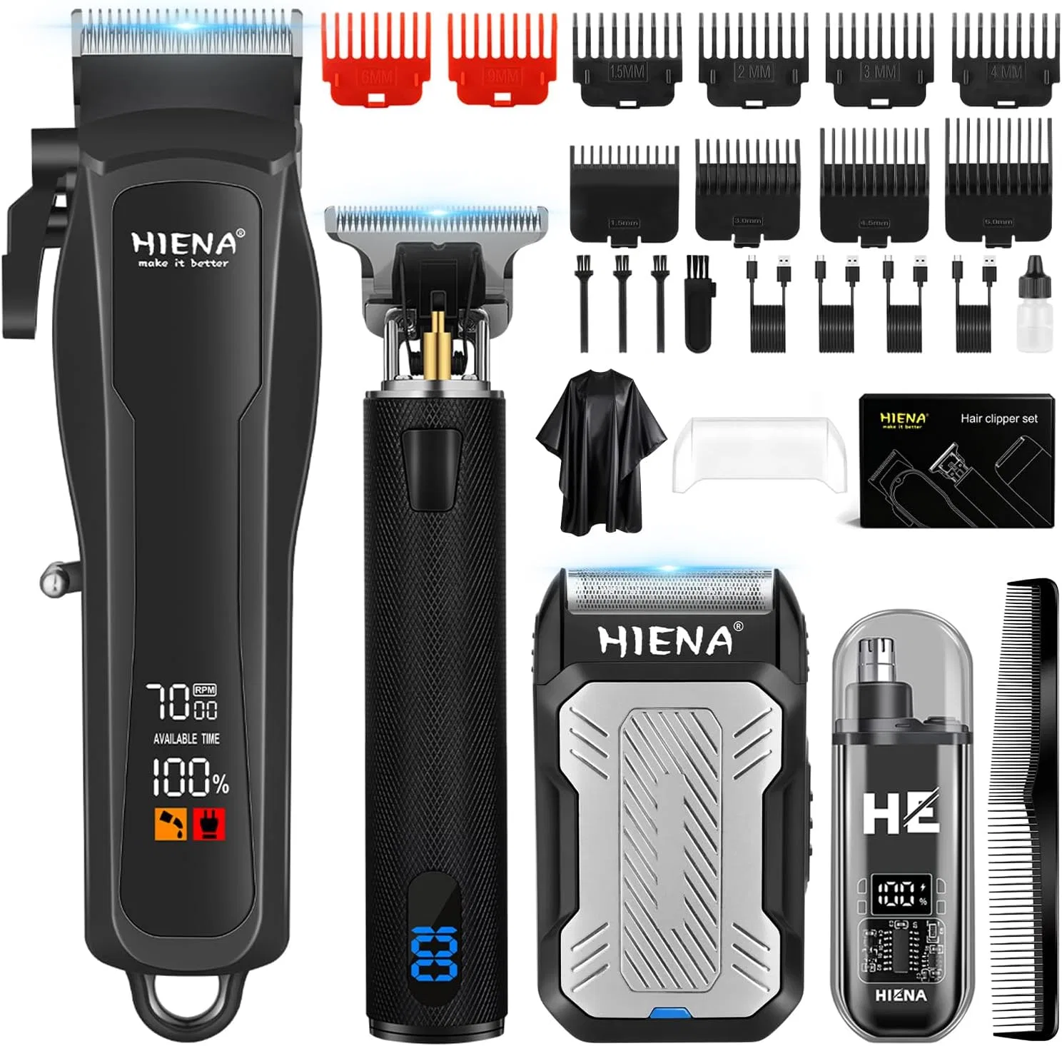 Профессиональный набор для стрижки волос 5 в 1 от HIENA PRO Hiena Pro