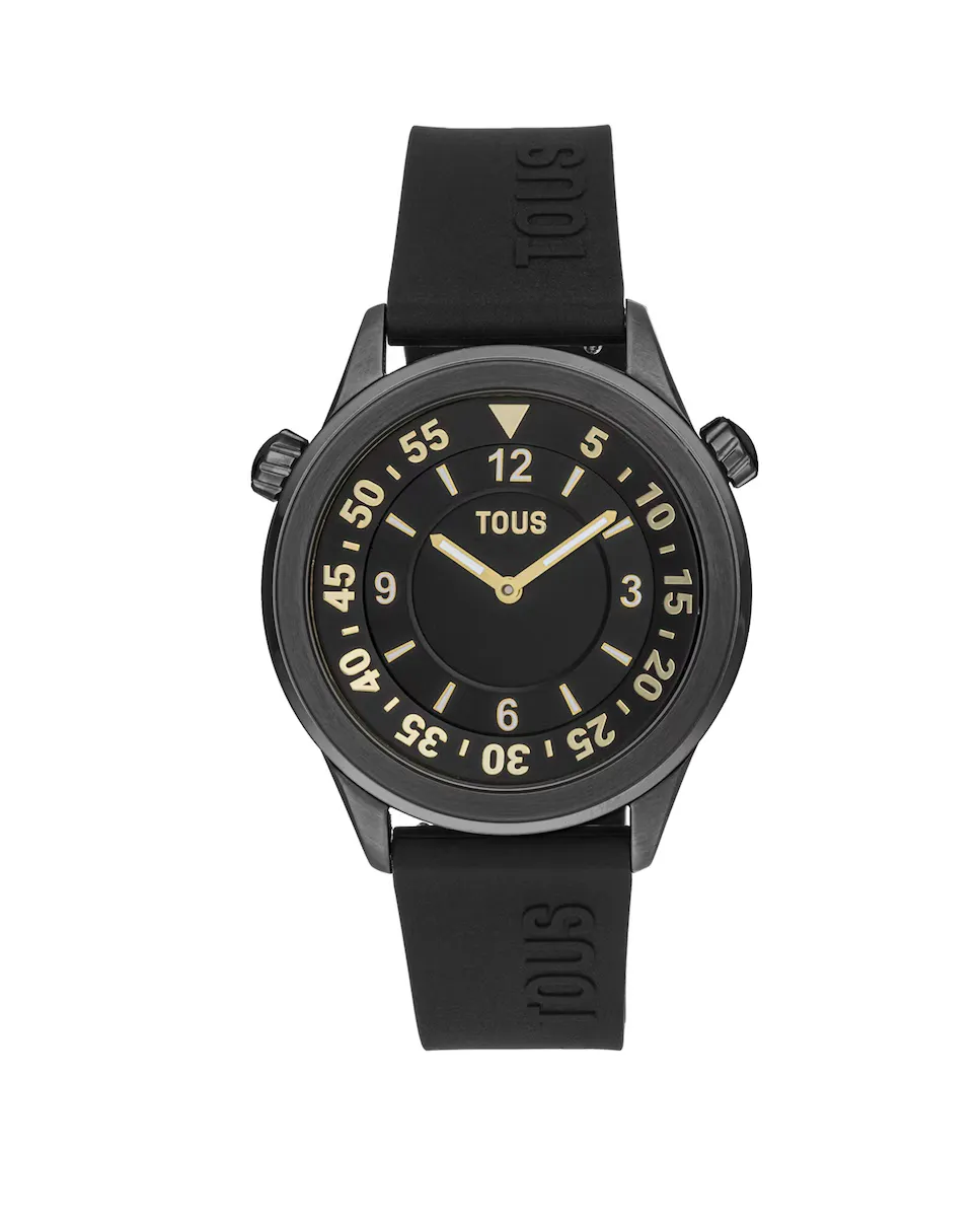 

Женские часы Analog Now с силиконовым ремешком и черным циферблатом Tous, черный