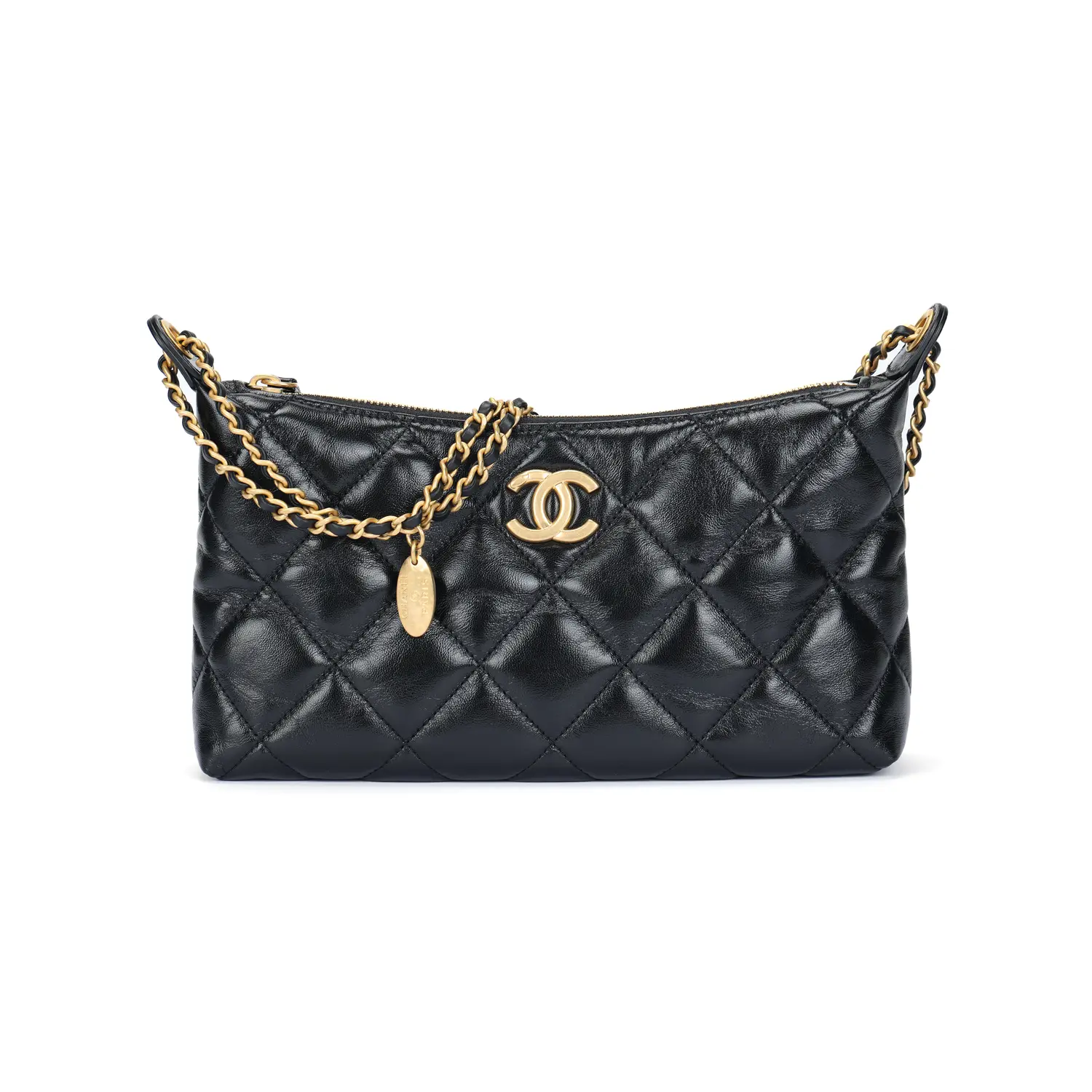 

CHANEL Овчинная сумка через плечо женская черная