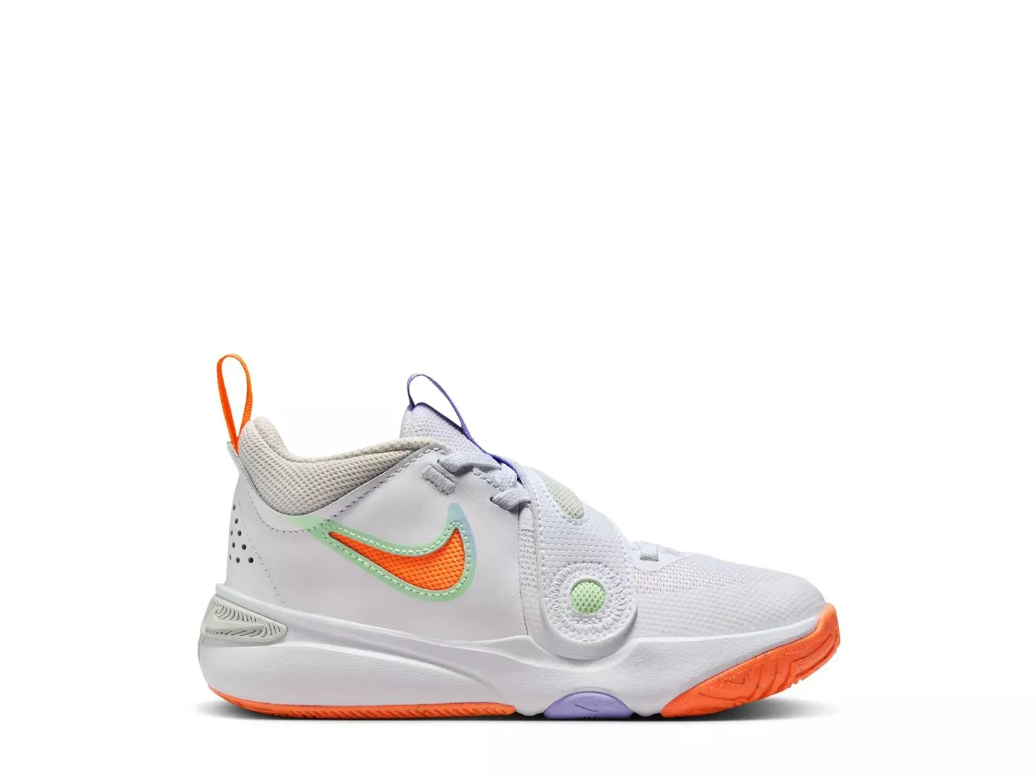 

Баскетбольные кроссовки Nike Team Hustle D 11 — детские, белые/оранжевые