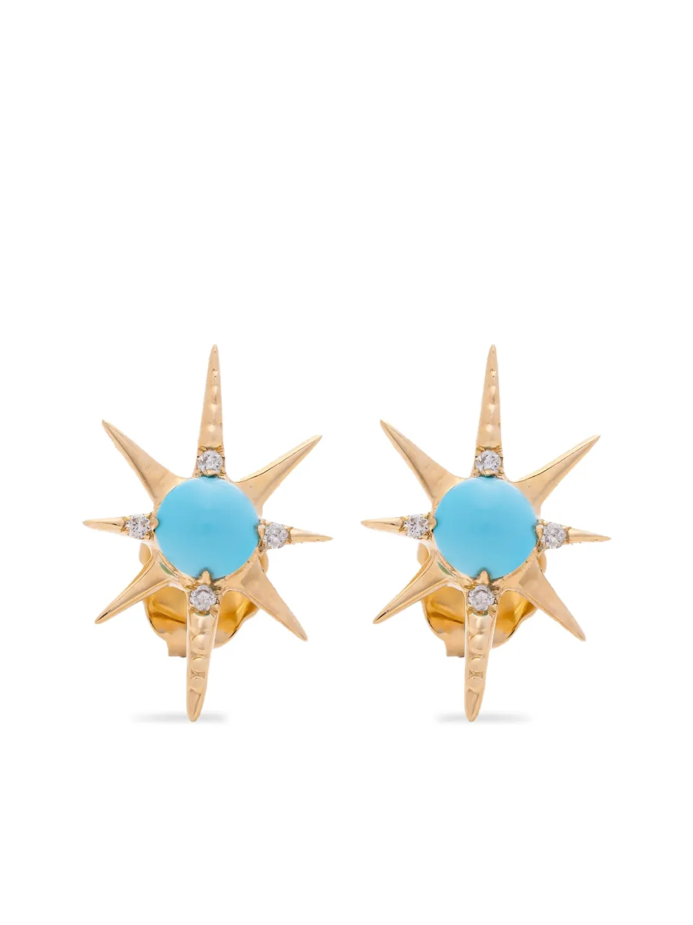 

Серьги Stardust из желтого золота с бирюзой и бриллиантами Eden Presley, золотой