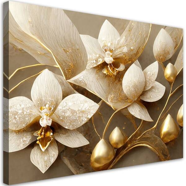 

Картина арт-принт KUNSTLOFT Golden Petal Symphony 8, золотой