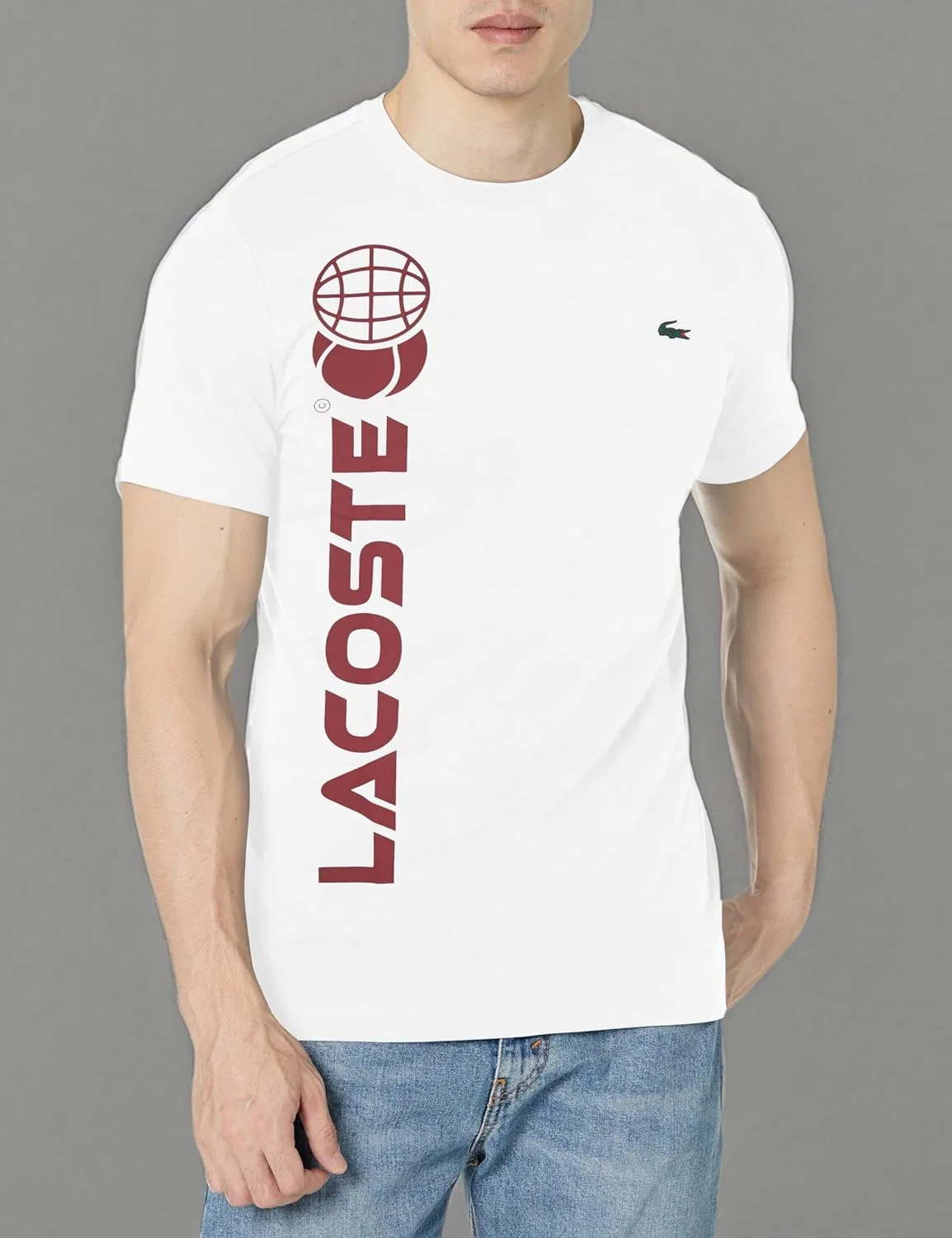 Футболка Lacoste Men's Tennis X Daniil Medvedev Regular Fit, белый — фото 3