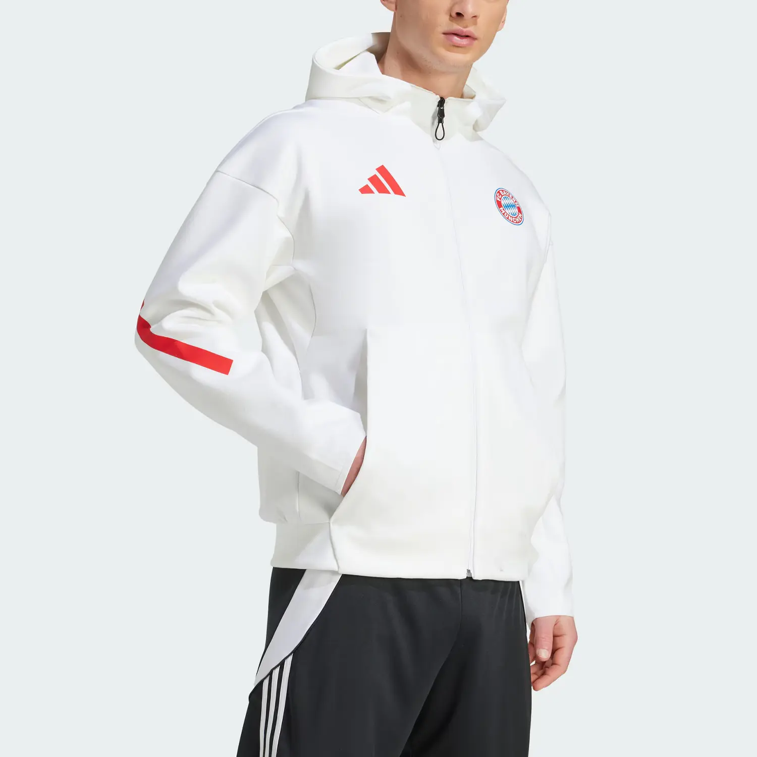 Adidas Куртка Bayern SS25 ZNE FC, White/Black — фото 4