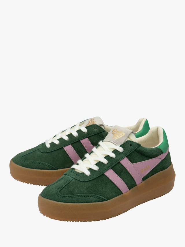 Athena Suede массивные кроссовки Gola, Green/Pink — фото 3