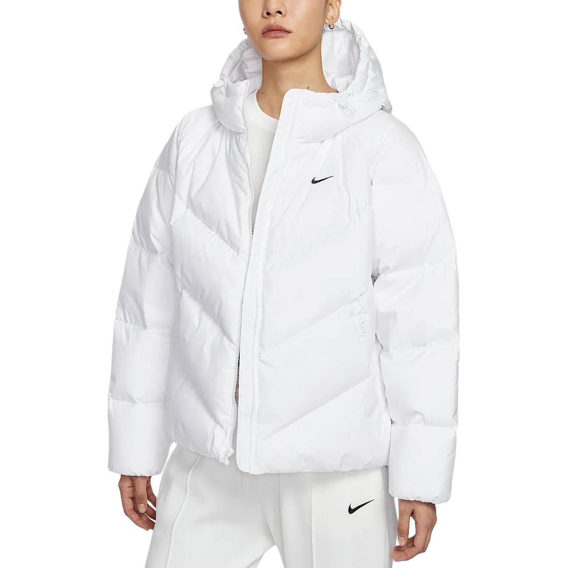 

Куртка утепленная женская Sportswear FW25 Windpuffer Storm FIT Down Nike, белый/черный