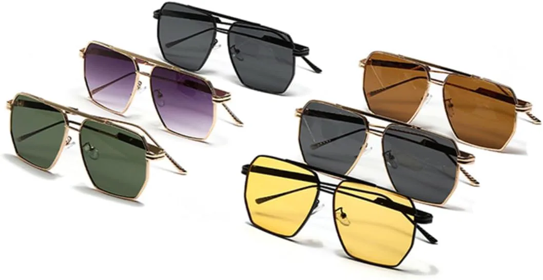 

Ретро-модные солнцезащитные очки для женщин и мужчин, металлические, классические, винтажные, с защитой от УФ-излучения UV400, для активного отдыха VFDHN, Green