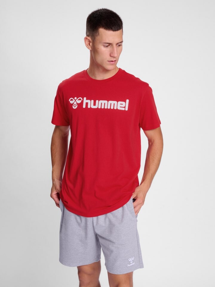 

Футболка Hummel Regular Fit Stretch Rundhalsausschnitt Logo, красный
