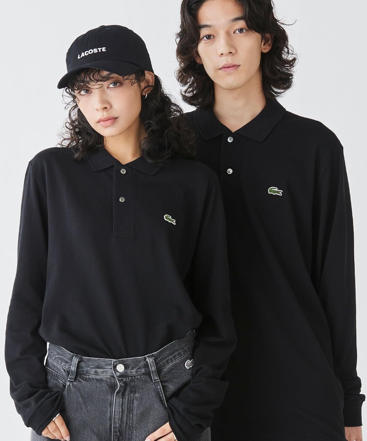 Официальная поло-рубашка Lacoste Original Fit с длинным рукавом, модель L1312, черный — фото 3