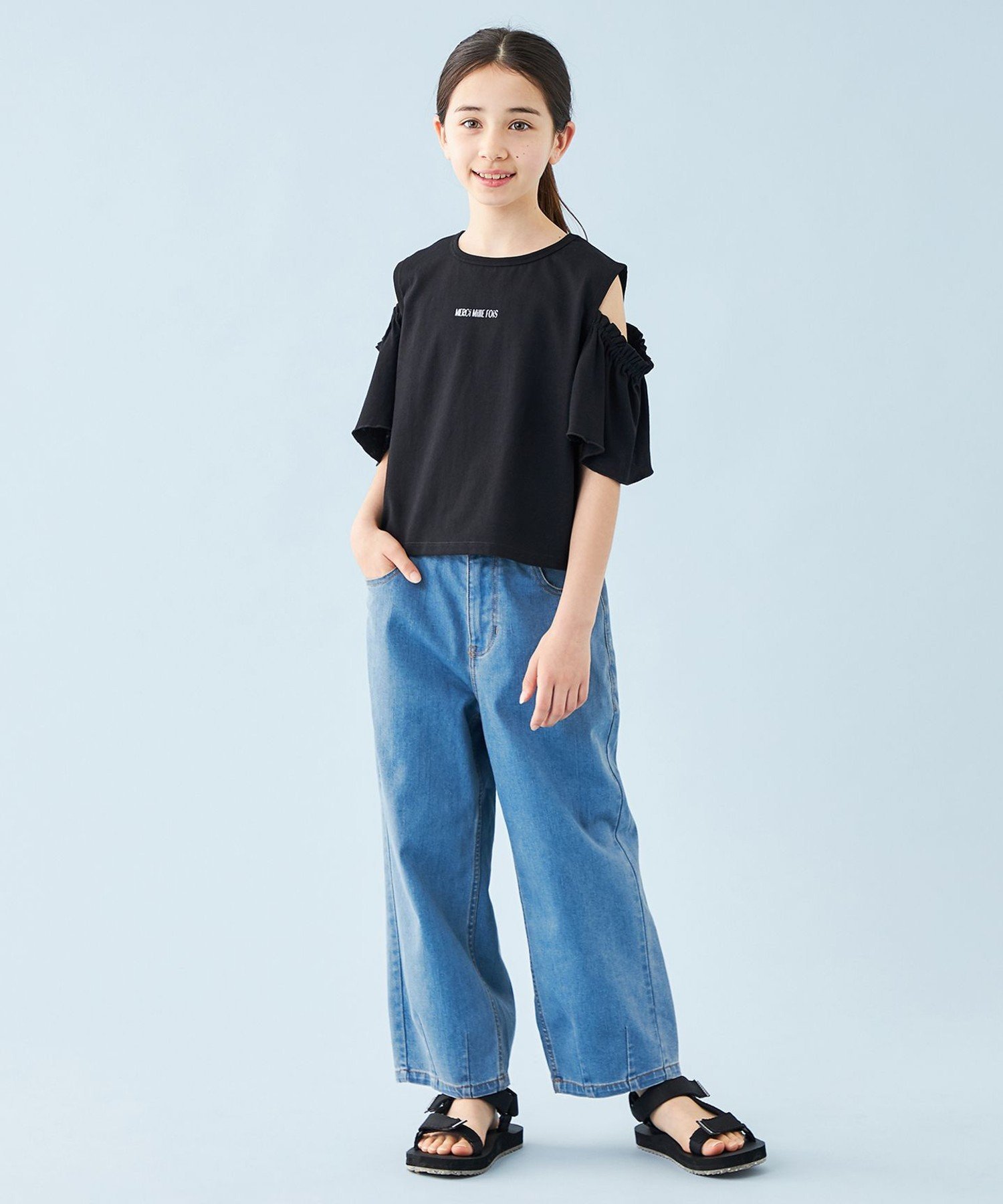 Футболка Футболки разных дизайнов [110-150 см] Unfilo, Black [Open Shoulder Bag [205]] — фото 4