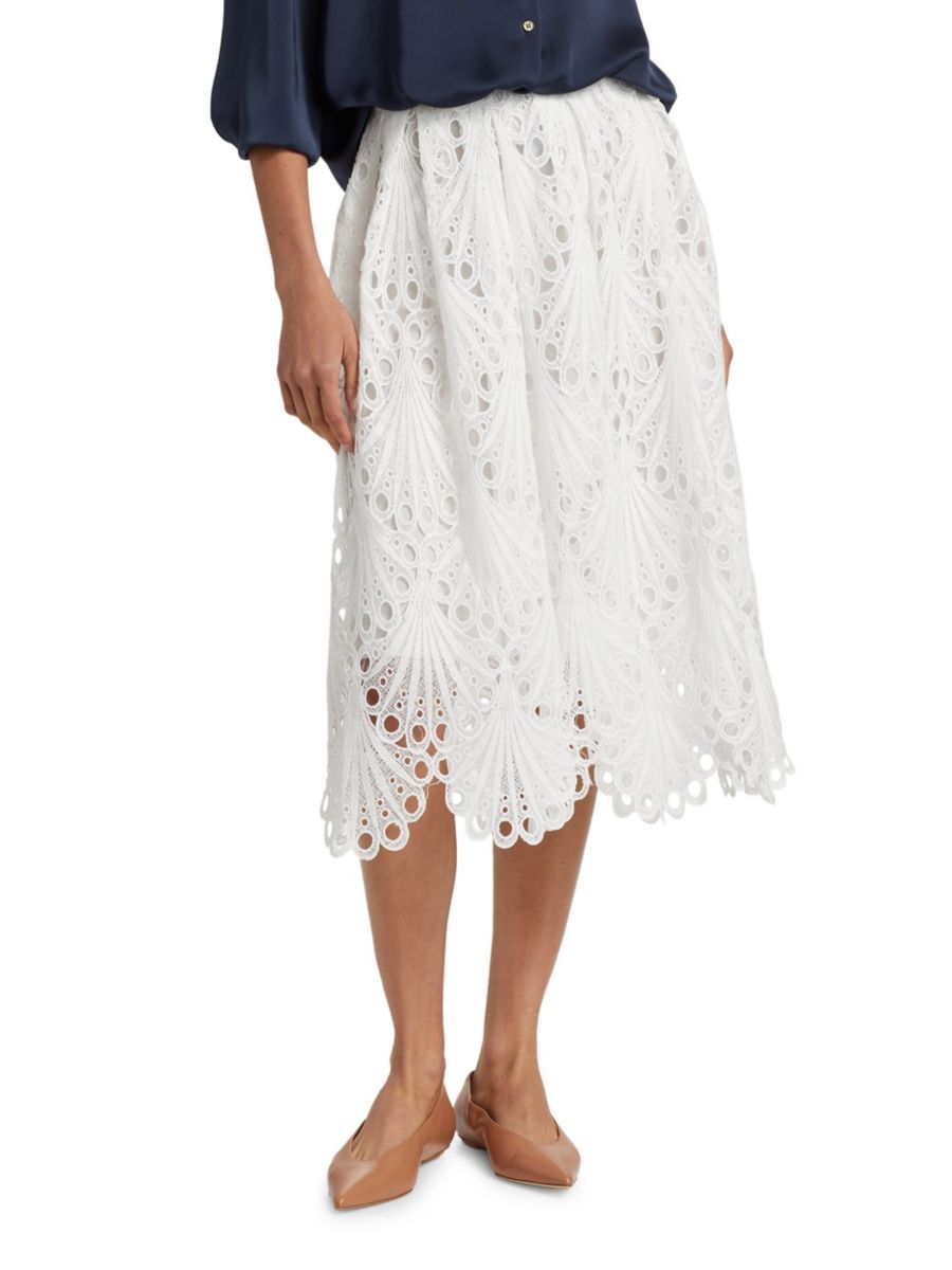 

Юбка Sally Eyelet Ramy Brook, слоновая кость