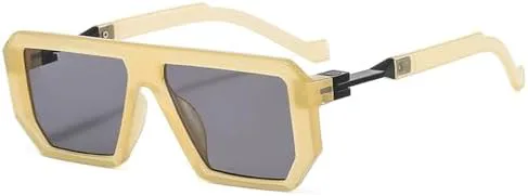 

Ретро-солнцезащитные очки в форме многоугольника и квадрата для женщин, модные очки-гелевые очки, солнцезащитные очки UV400 для мужчин MTZJH, Jelly Beige Grey