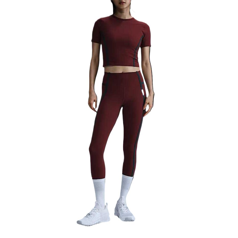 Женские леггинсы с высокой талией 7/8 Nike, красный/синий/черный — фото 4