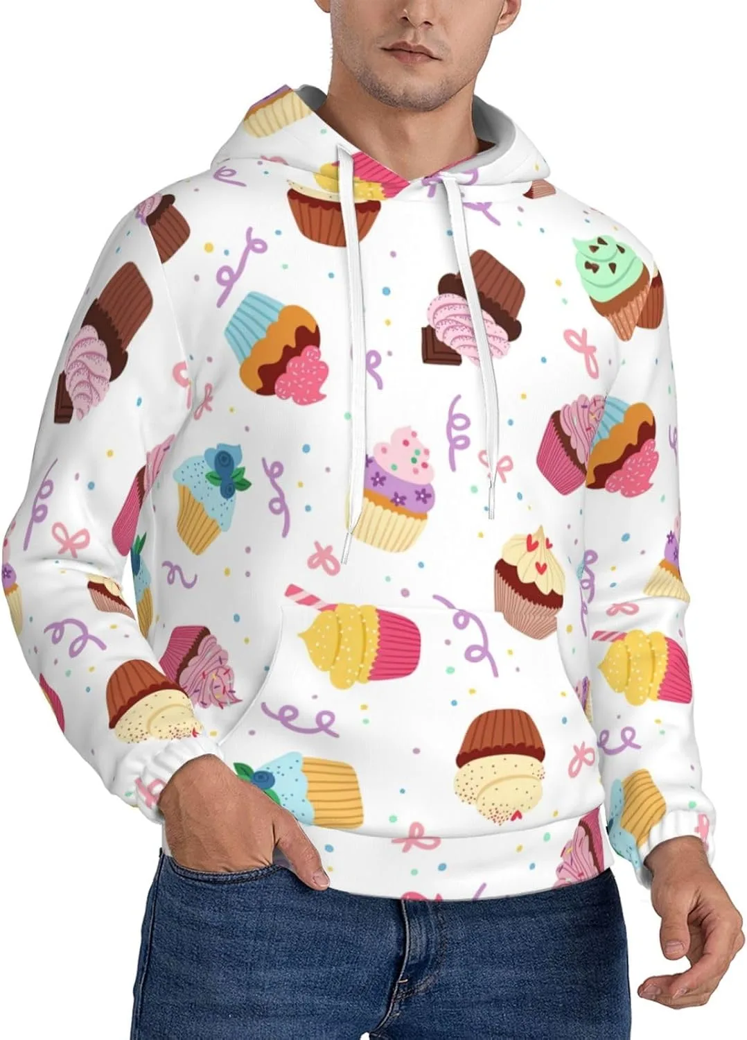 

Мужская флисовая толстовка с капюшоном, черная, с принтом и карманом SamLng