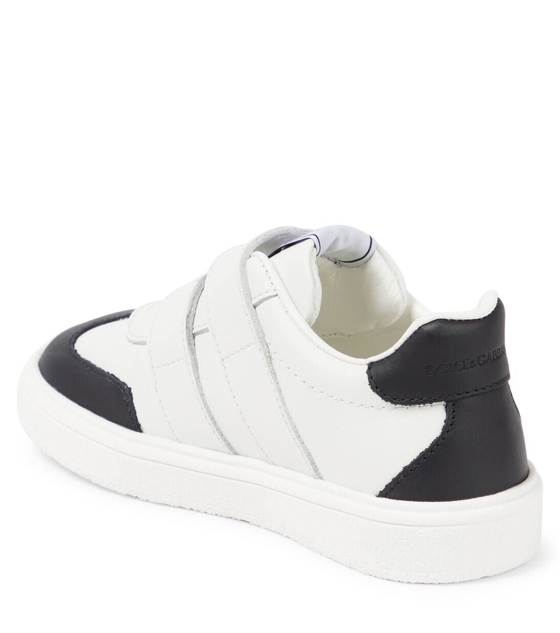 Кроссовки из кожи DG Dolce&Gabbana Kids, цвет bianco/nero — фото 3