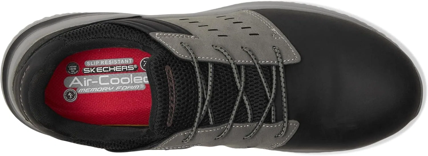 Мужские кроссовки Skechers Delson 3.0 Sr-Tyoll Comp Toe, Black — фото 3