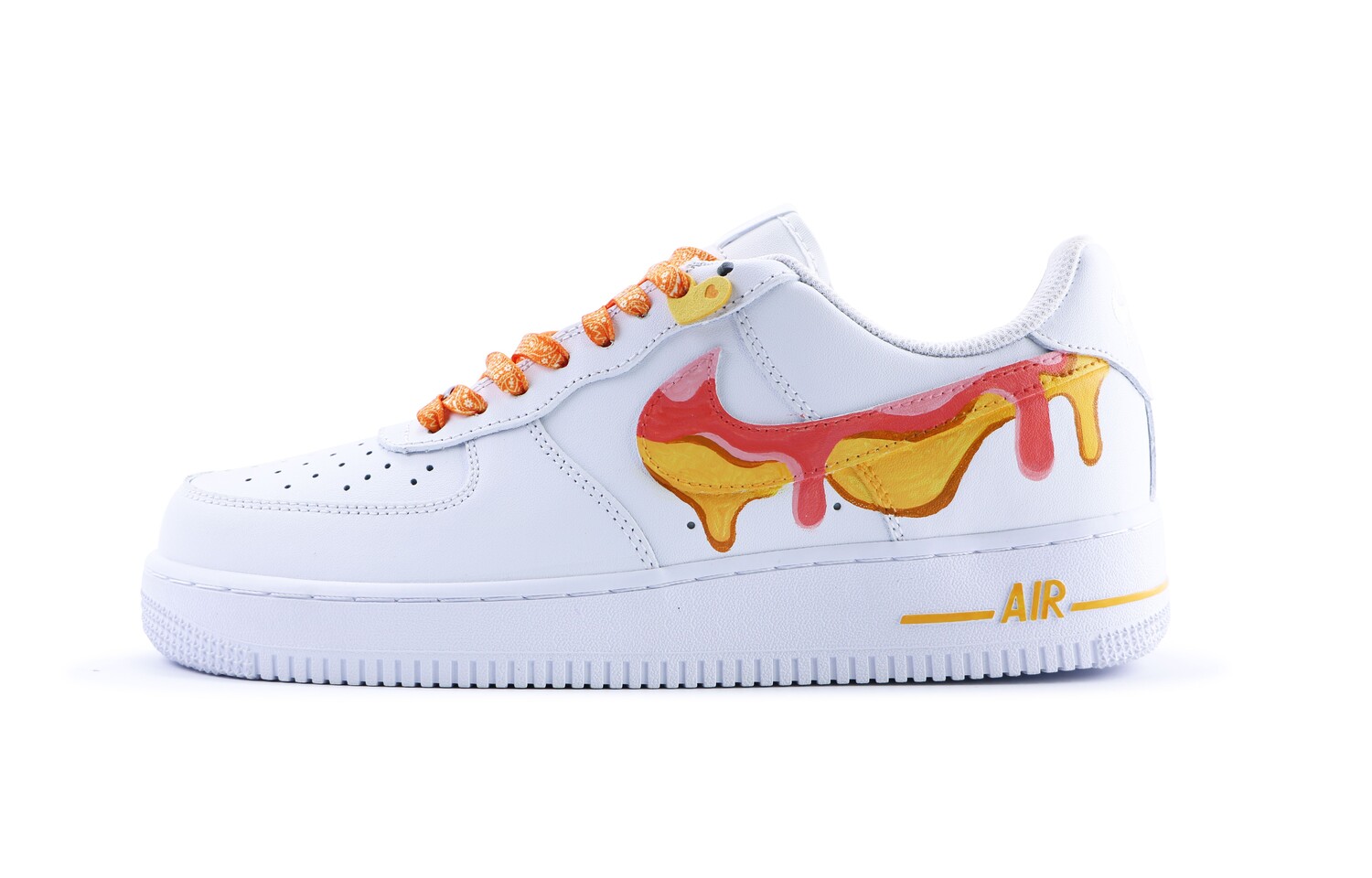 

Кроссовки Nike Air Force 1 Skateboarding Shoes Women's Low-top White/orange, белый/оранжевый