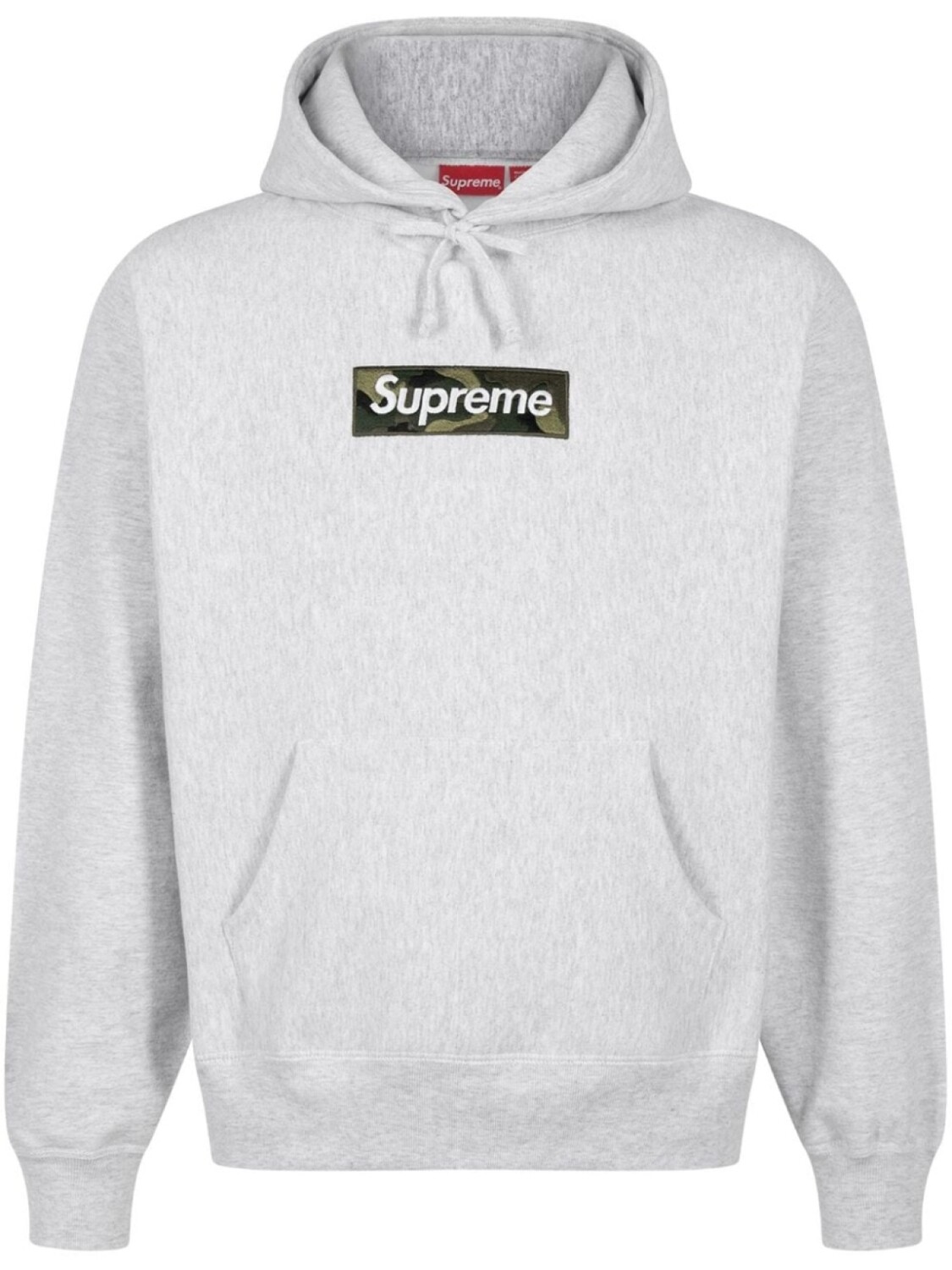 

Supreme худи с логотипом, серый