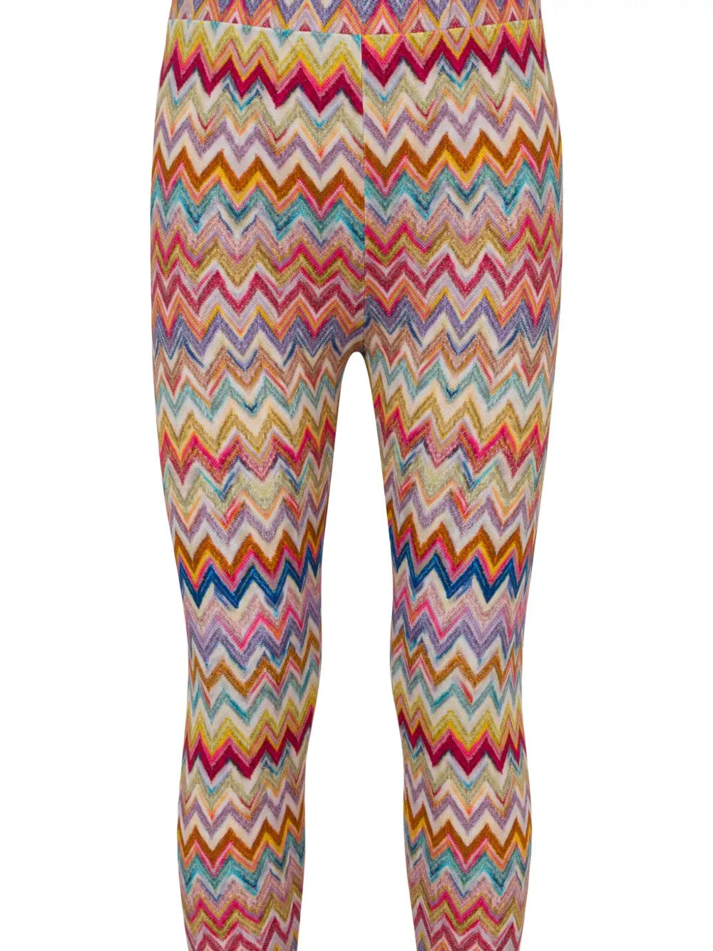 Леггинсы с рисунком "елочка" Missoni Kids, розовый — фото 4