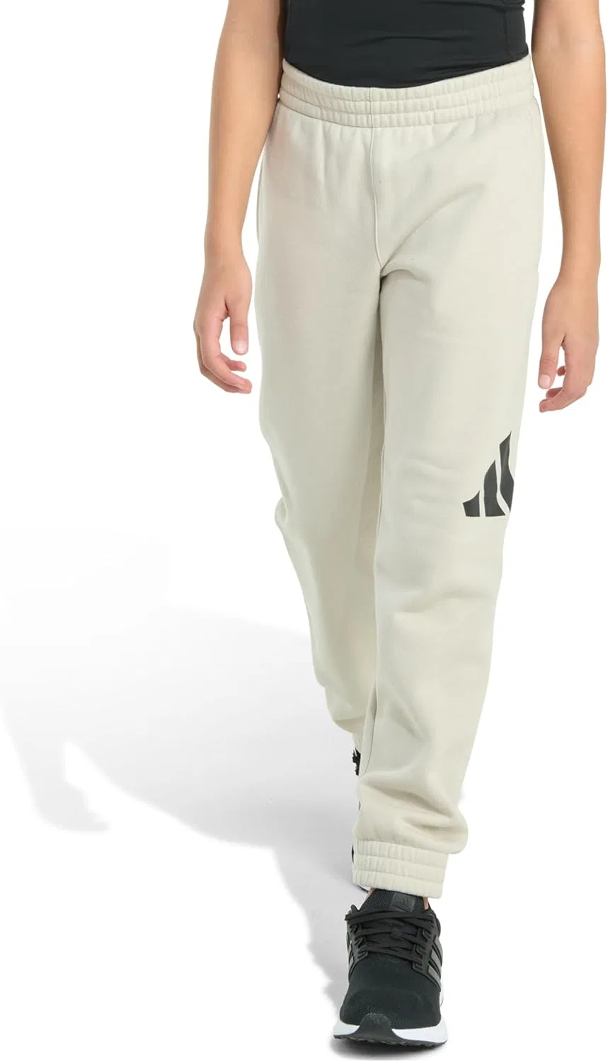 Детские флисовые спортивные брюки Adidas с большим логотипом, Wonder Alumina
