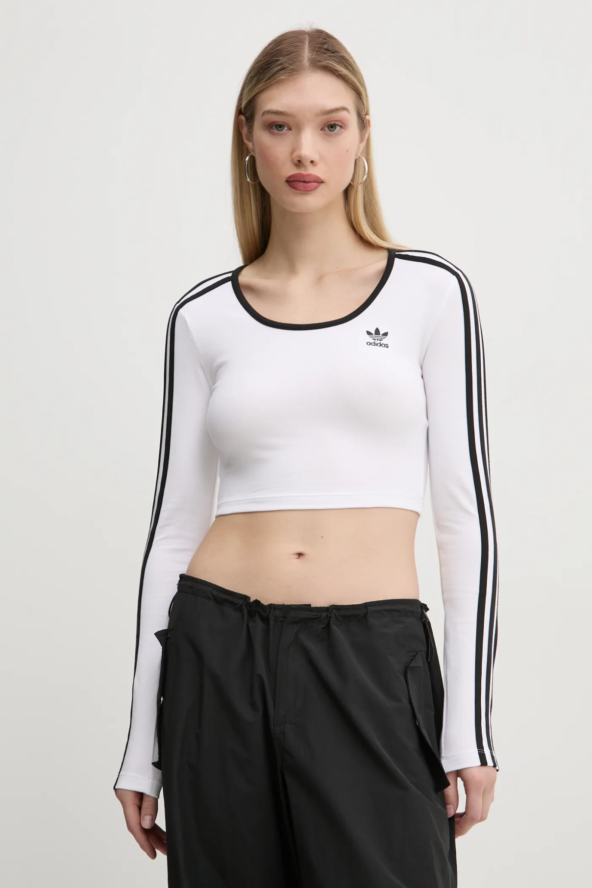 

3S LS CROP футболка с длинным рукавом adidas Originals, белый