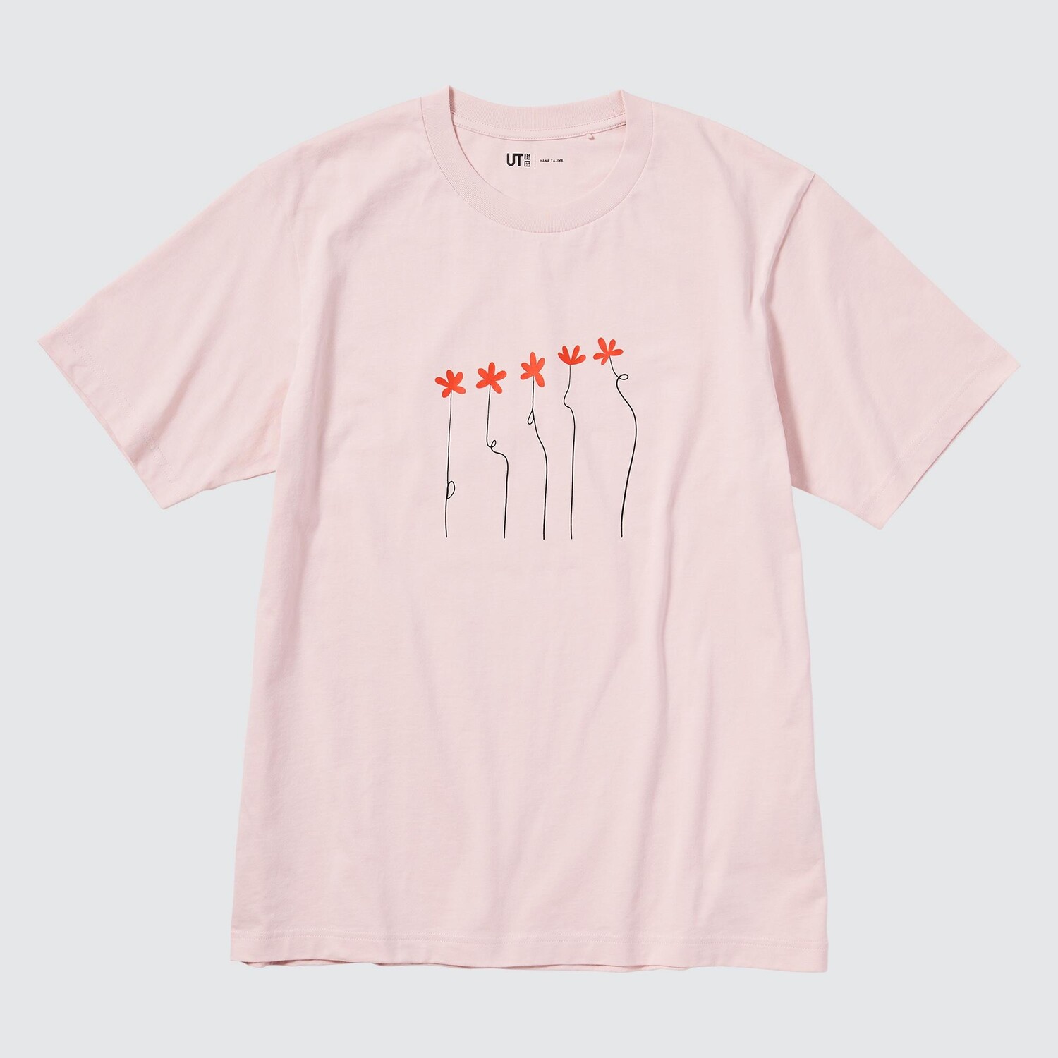 

Футболка Uniqlo Peace For All Hana Tajima с коротким рукавом, розовый