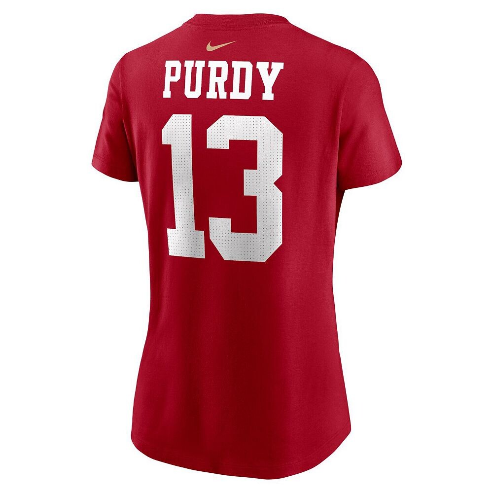 Женская футболка Nike Brock Purdy Scarlet San Francisco 49ers с именем и номером игрока, красный — фото 4