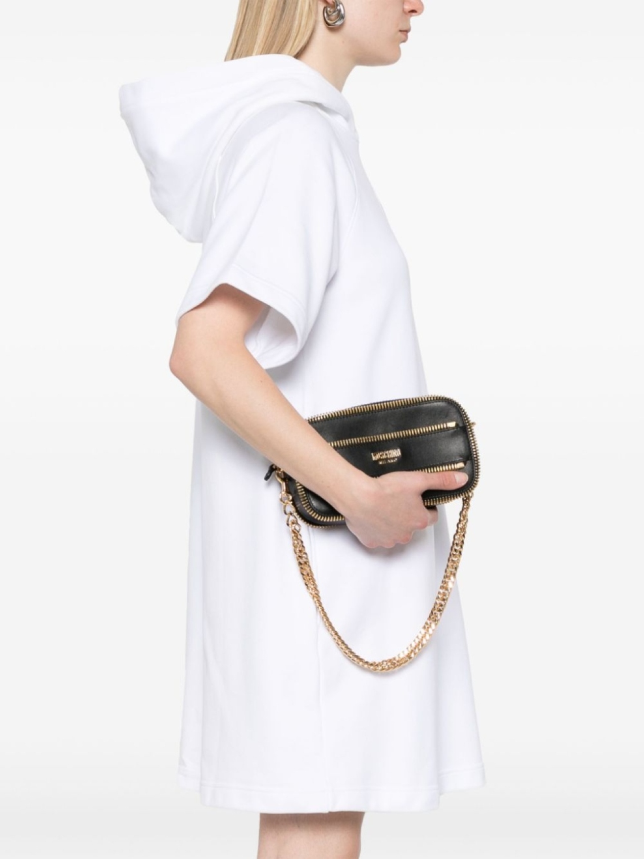 

Moschino сумка через плечо с логотипом, черный