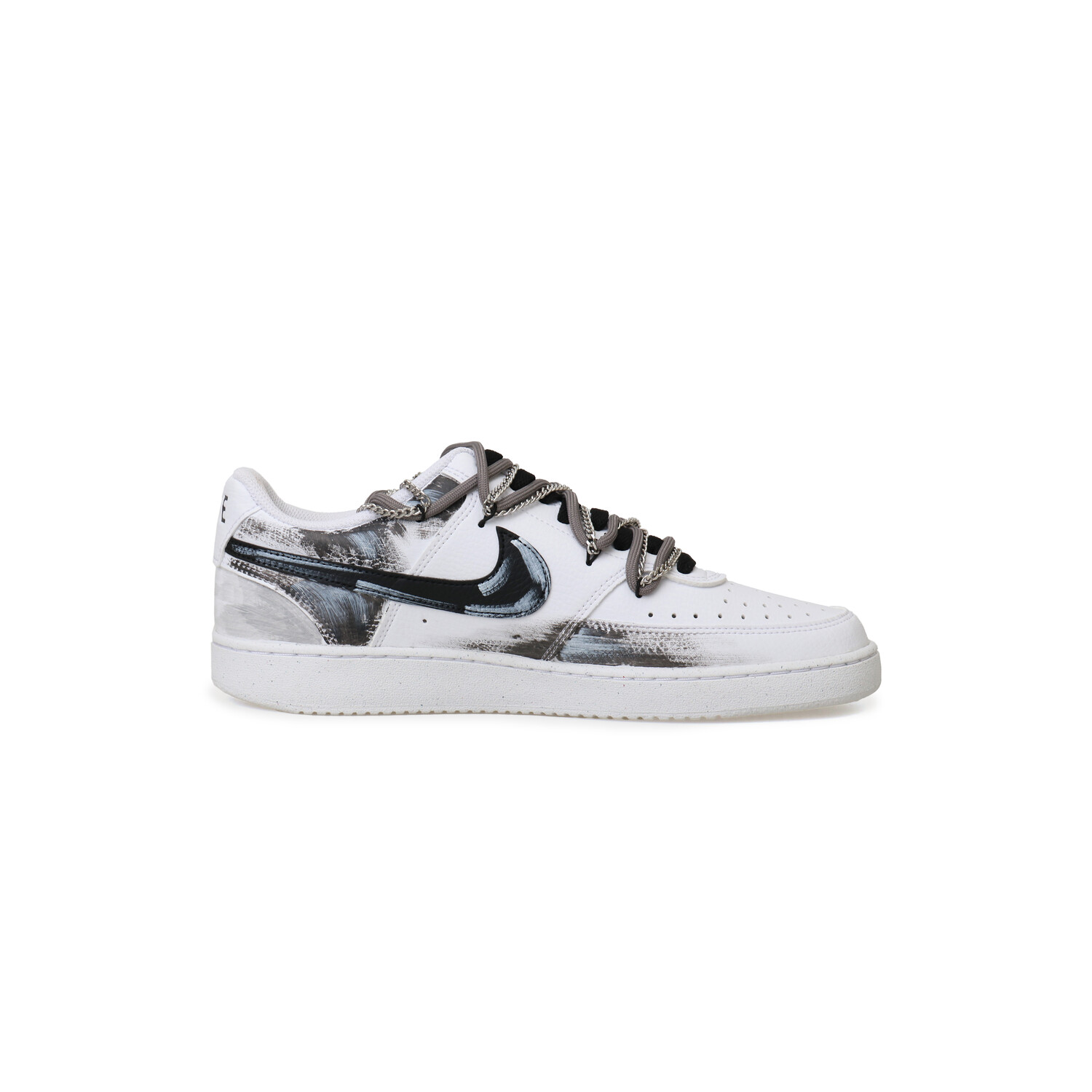 

Кроссовки Nike Court Vision Low Skateboarding Shoes Men Low-top Grey/white/black, черный