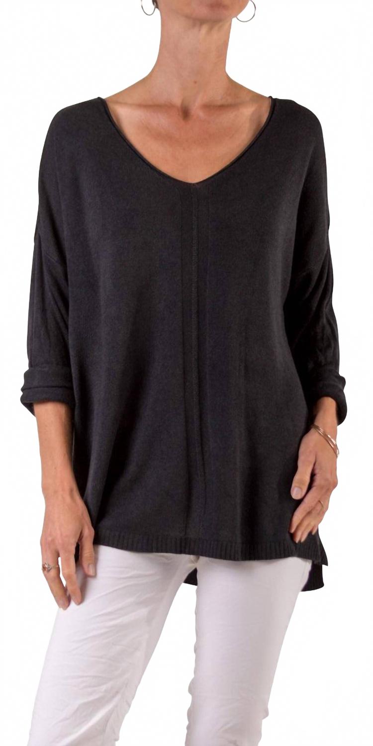 

Вязаный свитер Donna Knit с V-образным вырезом черного цвета Gigi Moda, черный