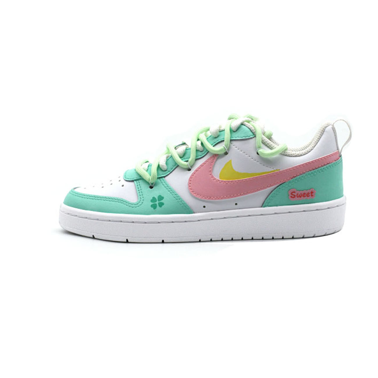 

Кроссовки Nike Court Borough Skateboarding Shoes Women's Low-top Green, белый