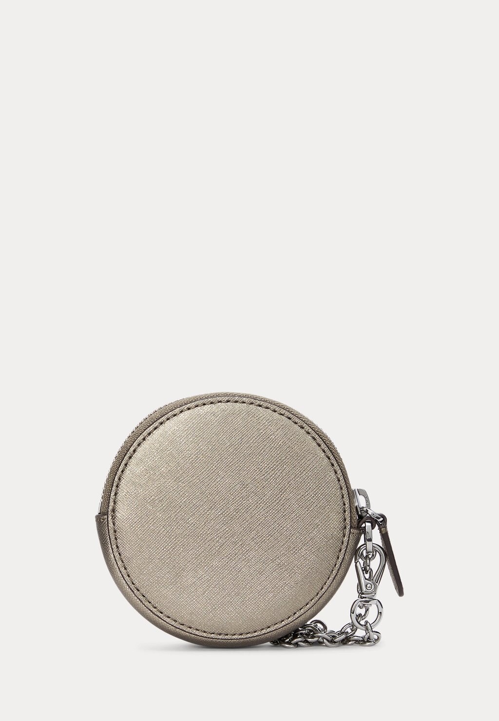 

Кошелек CROSSHATCH LEATHER SMALL ROUND POUCH Lauren Ralph Lauren, серебристый