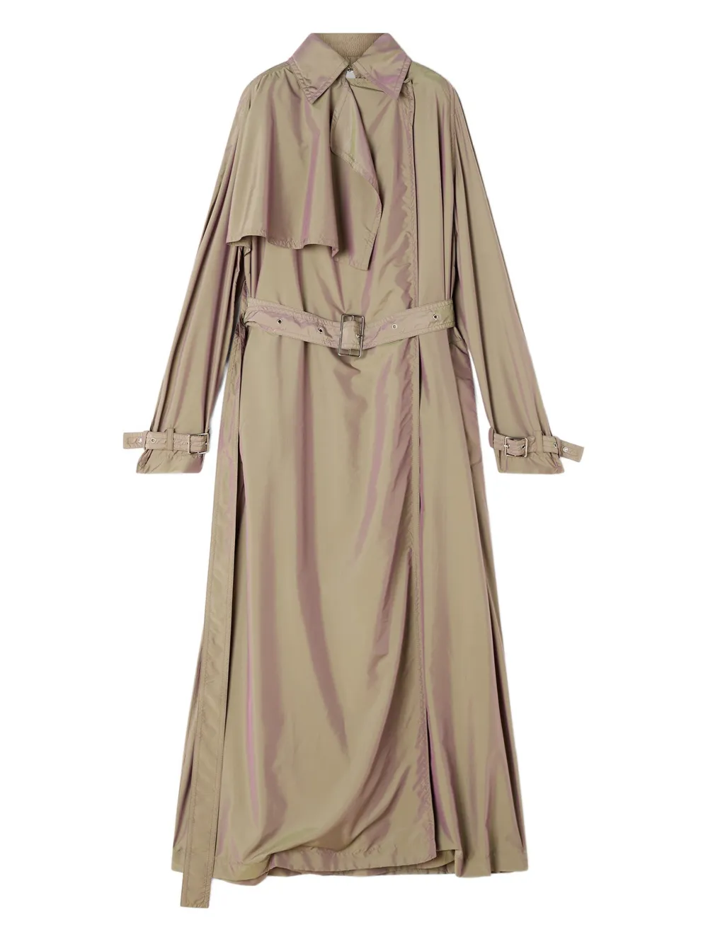 

Тренч с поясом и пряжками Lanvin, бежевый
