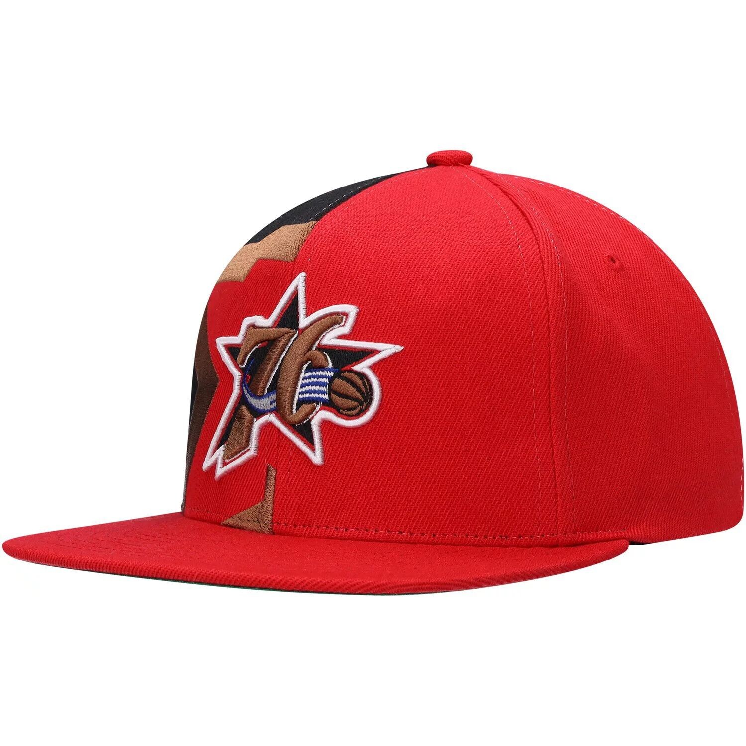 

Мужская кепка Mitchell & Ness Red Philadelphia 76ers Hardwood Classics Retroline Snapback